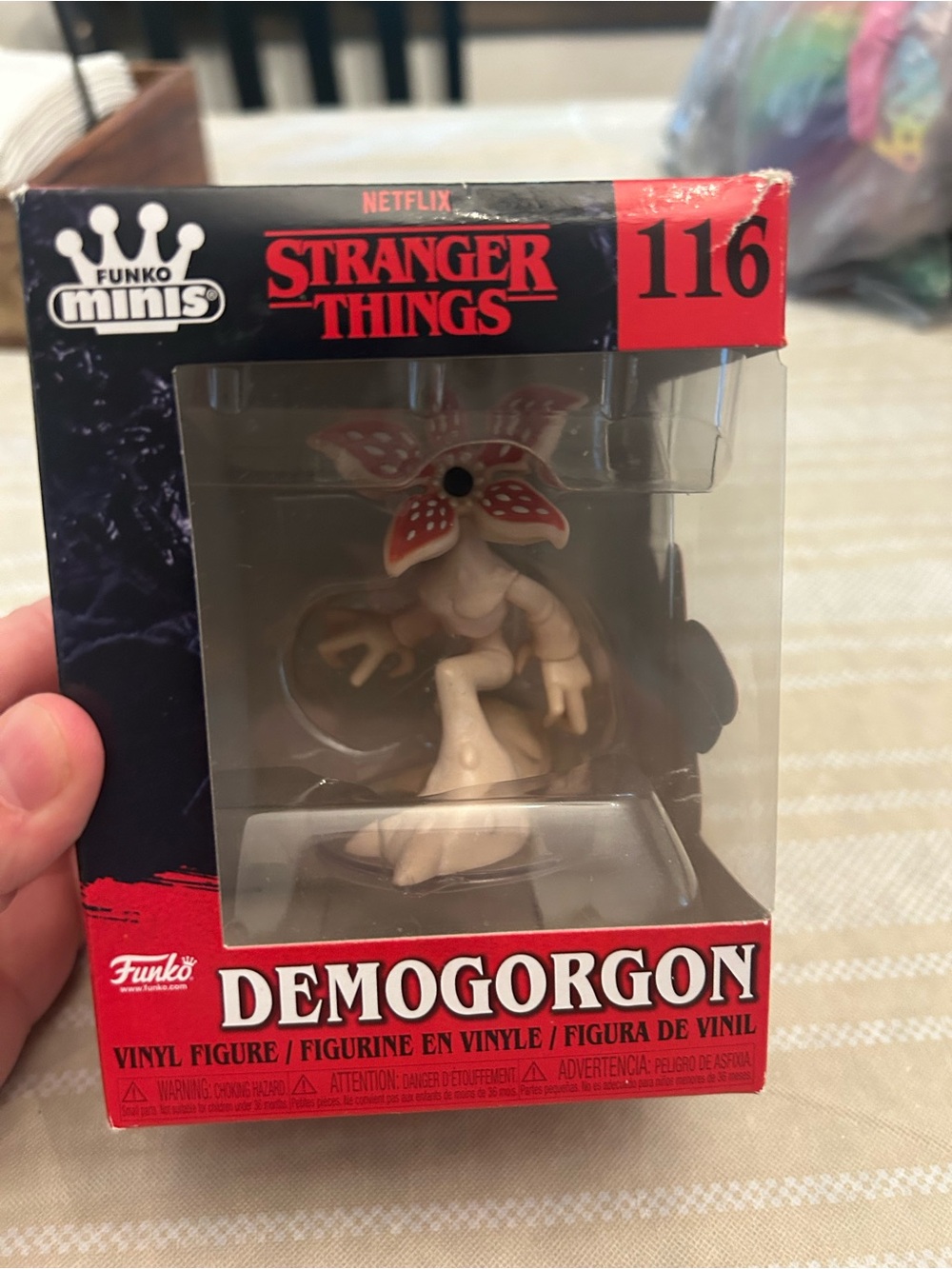 Funko Stranger Things Demogorgon Vinyl Figure - Beige with Red Head Details